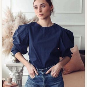 Shop Mille Lila Top - navy
